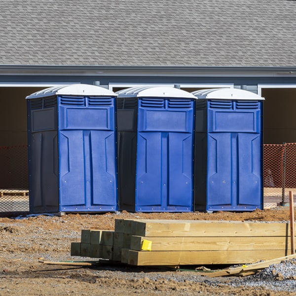 what is the expected delivery and pickup timeframe for the portable toilets in Cartersville Georgia